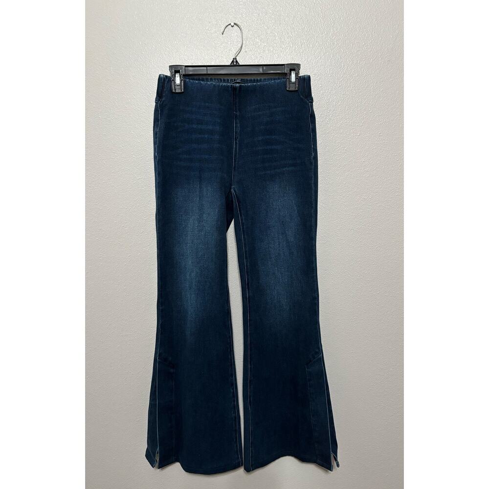SOFT SURROUNDINGS Elastic Waist Flare Jeans Size XS